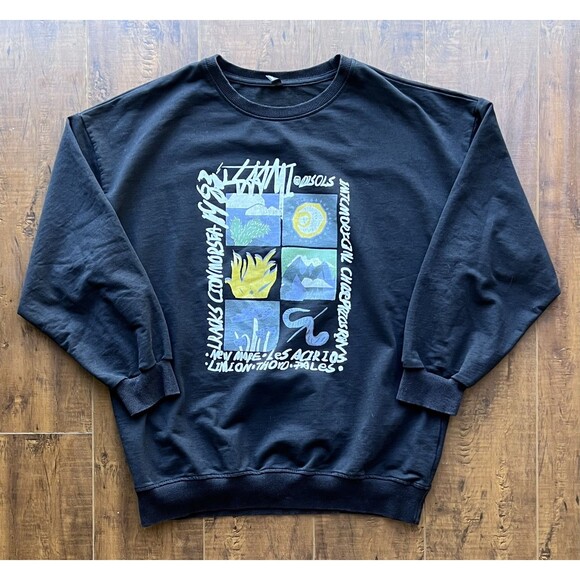 Stussy High Desert Long Sleeve Tee Men’s Large Black Streetwear Skate Sweater - Picture 1 of 5
